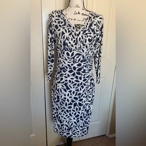 Lauren Ralph Lauren Abstract Floral Faux Wrap Dress
